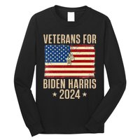 Veterans American Usa Flag Biden Harris 202 Long Sleeve Shirt