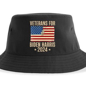 Veterans American Usa Flag Biden Harris 202 Sustainable Bucket Hat