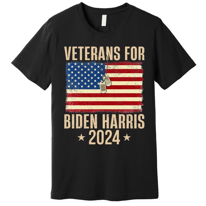 Veterans American Usa Flag Biden Harris 202 Premium T-Shirt