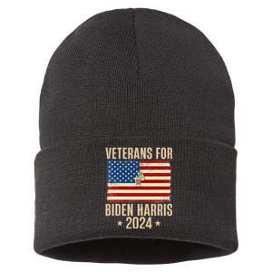 Veterans American Usa Flag Biden Harris 202 Sustainable Knit Beanie