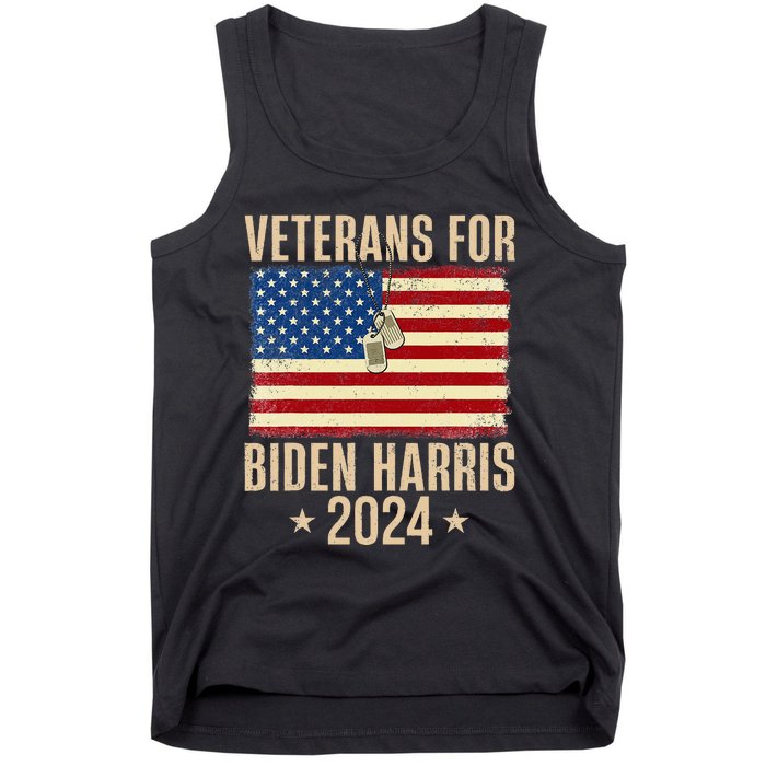 Veterans American Usa Flag Biden Harris 202 Tank Top