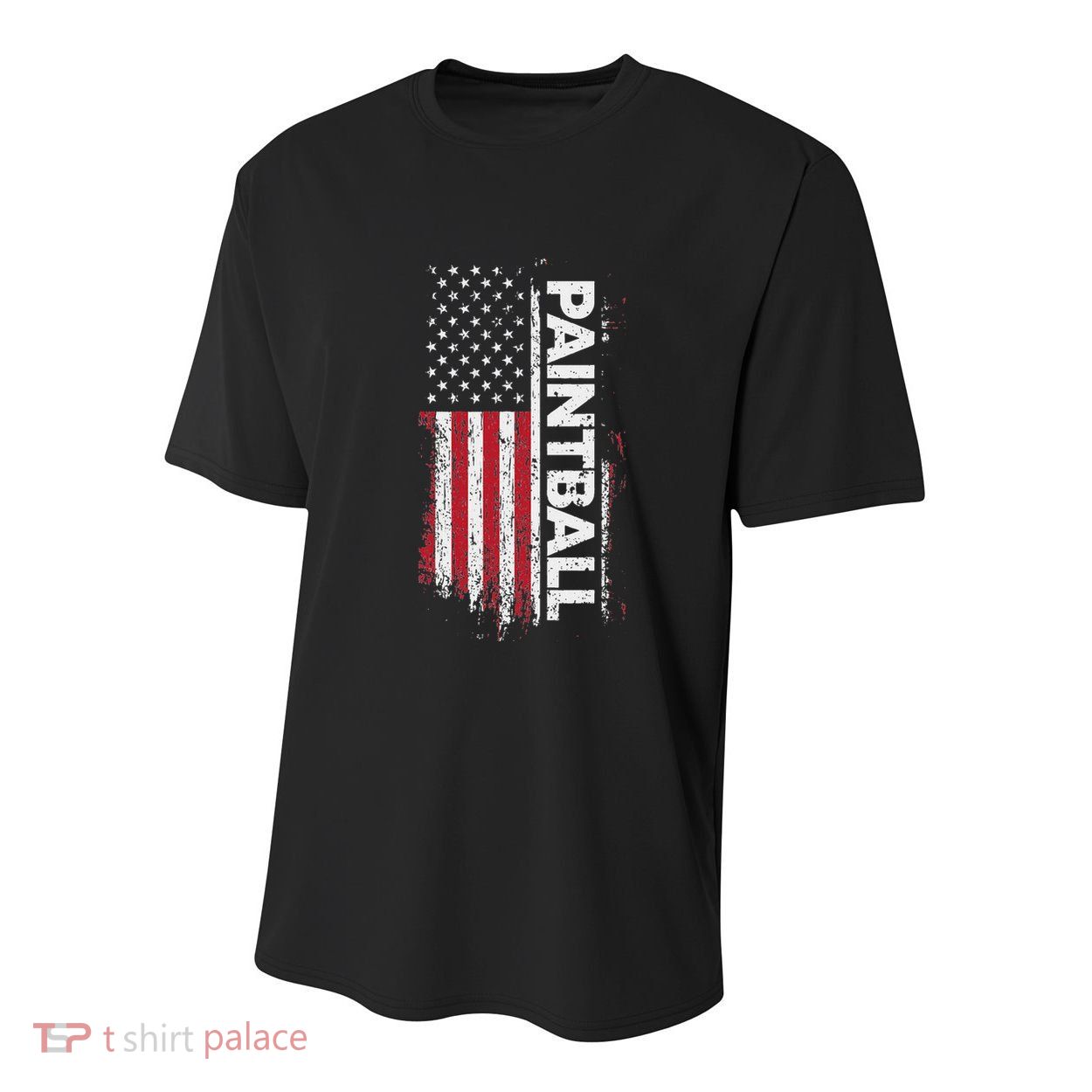 Vintage American Usa Flag Cool Paintball Youth Performance Sprint T-Shirt