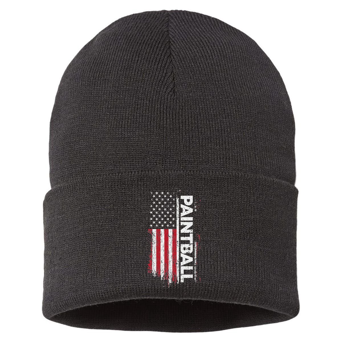 Vintage American Usa Flag Cool Paintball Sustainable Knit Beanie