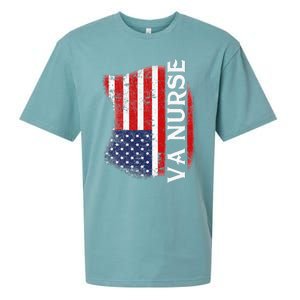 Veteran American USA Flag VA Nurse Sueded Cloud Jersey T-Shirt