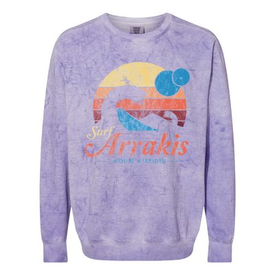 Visit Arrakis Vintage Distressed Surf Colorblast Crewneck Sweatshirt