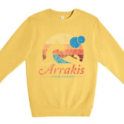 Visit Arrakis Vintage Distressed Surf Premium Crewneck Sweatshirt