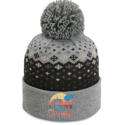 Visit Arrakis Vintage Distressed Surf The Baniff Cuffed Pom Beanie