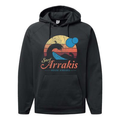 Visit Arrakis Vintage Distressed Surf Performance Fleece Hoodie