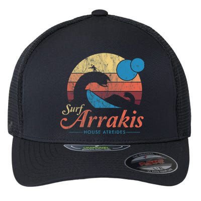 Visit Arrakis Vintage Distressed Surf Flexfit Unipanel Trucker Cap