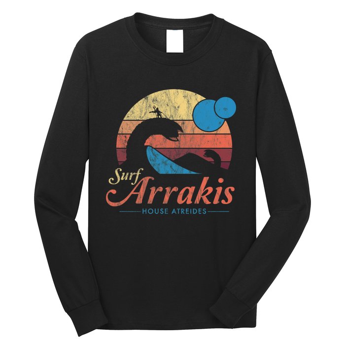 Visit Arrakis Vintage Distressed Surf Long Sleeve Shirt