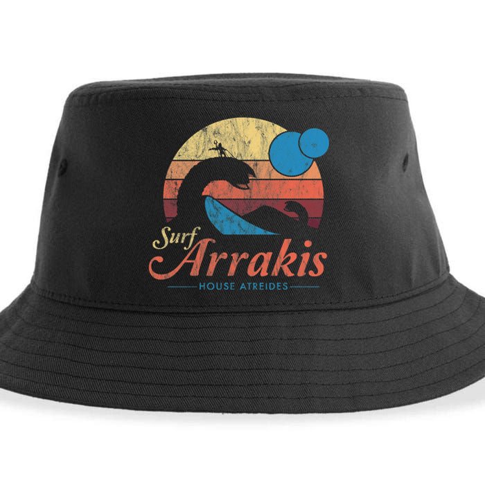 Visit Arrakis Vintage Distressed Surf Sustainable Bucket Hat