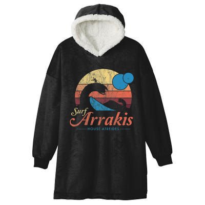 Visit Arrakis Vintage Distressed Surf Hooded Wearable Blanket