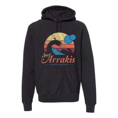 Visit Arrakis Vintage Distressed Surf Premium Hoodie