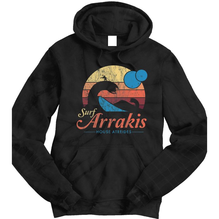 Visit Arrakis Vintage Distressed Surf Tie Dye Hoodie