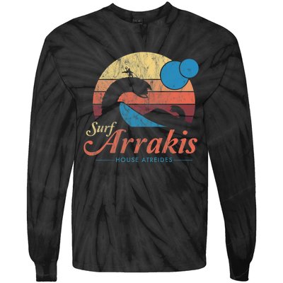 Visit Arrakis Vintage Distressed Surf Tie-Dye Long Sleeve Shirt