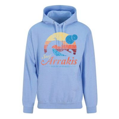 Visit Arrakis Vintage Distressed Surf Unisex Surf Hoodie