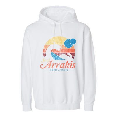 Visit Arrakis Vintage Distressed Surf Garment-Dyed Fleece Hoodie