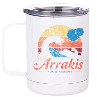 Visit Arrakis Vintage Distressed Surf 12 oz Stainless Steel Tumbler Cup