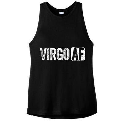 Virgo AF Virgo Zodiac Sign Gift Ladies PosiCharge Tri-Blend Wicking Tank