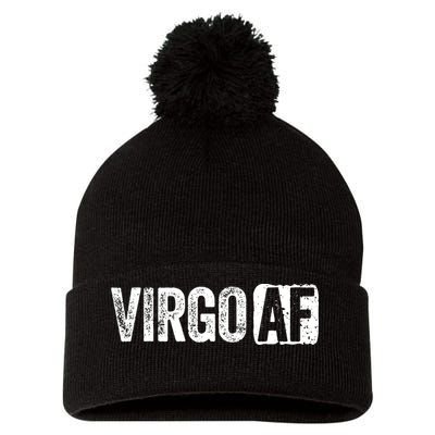Virgo AF Virgo Zodiac Sign Gift Pom Pom 12in Knit Beanie