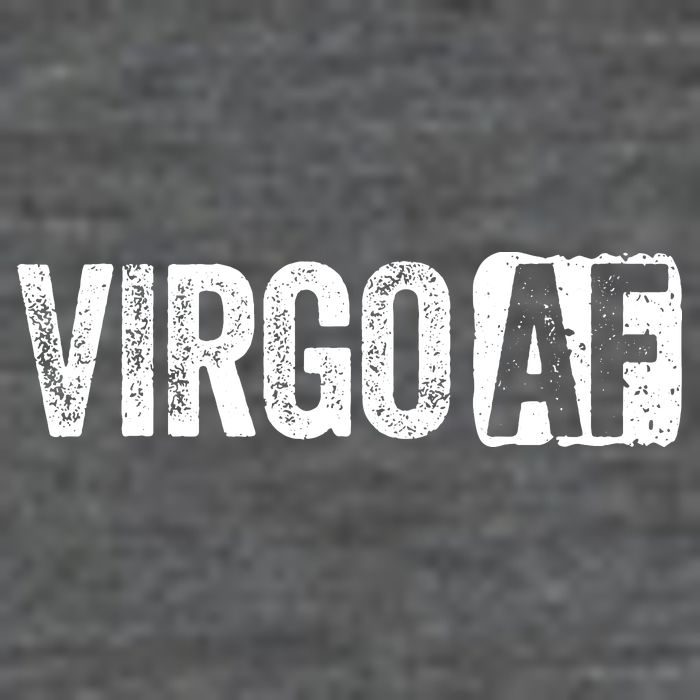 Virgo AF Virgo Zodiac Sign Gift 7 Panel Mesh Trucker Snapback Hat
