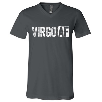 Virgo AF Virgo Zodiac Sign Gift V-Neck T-Shirt
