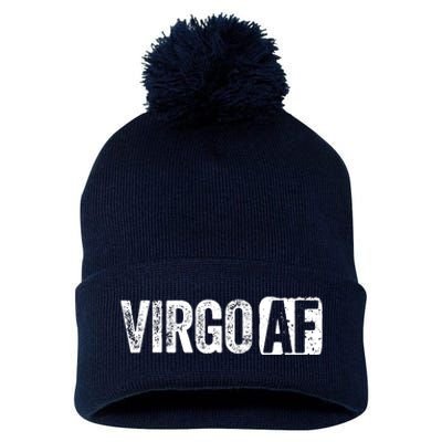 Virgo AF Virgo Zodiac Sign Gift Pom Pom 12in Knit Beanie