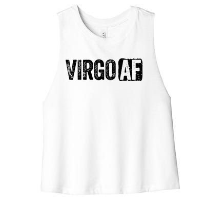 Virgo AF Virgo Zodiac Sign Gift Women's Racerback Cropped Tank