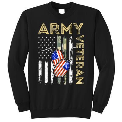 Vintage Army Veteran Day American Flag Sweatshirt