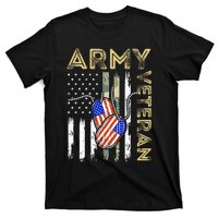 Vintage Army Veteran Day American Flag T-Shirt