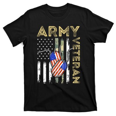 Vintage Army Veteran Day American Flag T-Shirt