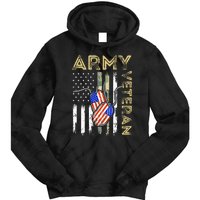 Vintage Army Veteran Day American Flag Tie Dye Hoodie