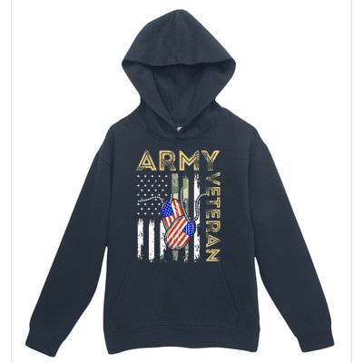 Vintage Army Veteran Day American Flag Urban Pullover Hoodie