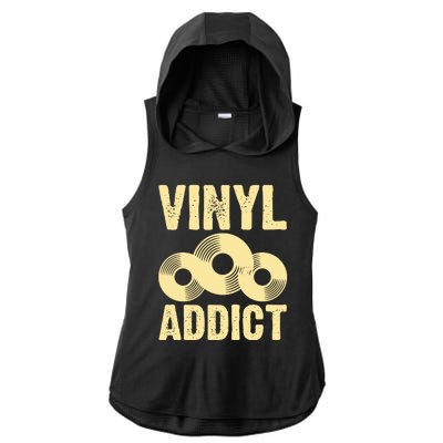 Vinyl Addict Ladies PosiCharge Tri-Blend Wicking Draft Hoodie Tank