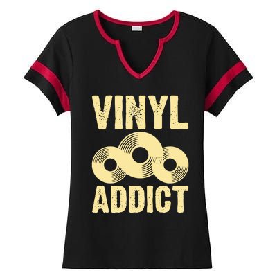 Vinyl Addict Ladies Halftime Notch Neck Tee