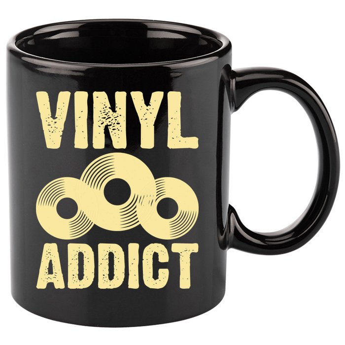 Vinyl Addict 11oz C Handle Ceramic Mug