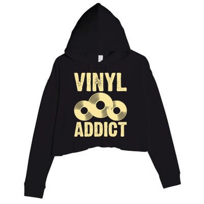 Vinyl Addict Crop Fleece Hoodie