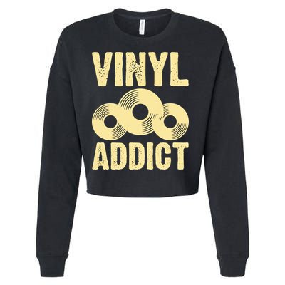 Vinyl Addict Cropped Pullover Crew