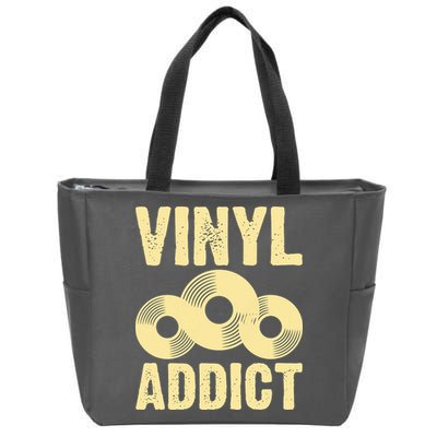Vinyl Addict Zip Tote Bag