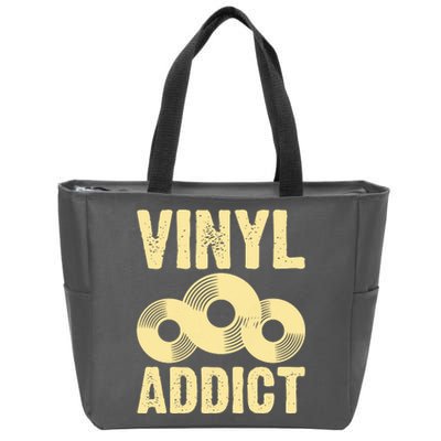 Vinyl Addict Zip Tote Bag