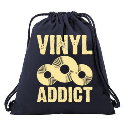 Vinyl Addict Drawstring Bag