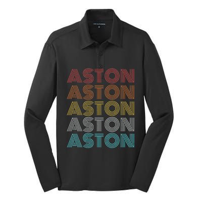 Vintage Aston Silk Touch Performance Long Sleeve Polo