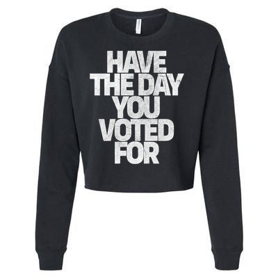 Voting Aftermath Cropped Pullover Crew