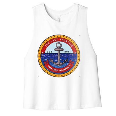 Valdez Alaska Women's Racerback Cropped Tank