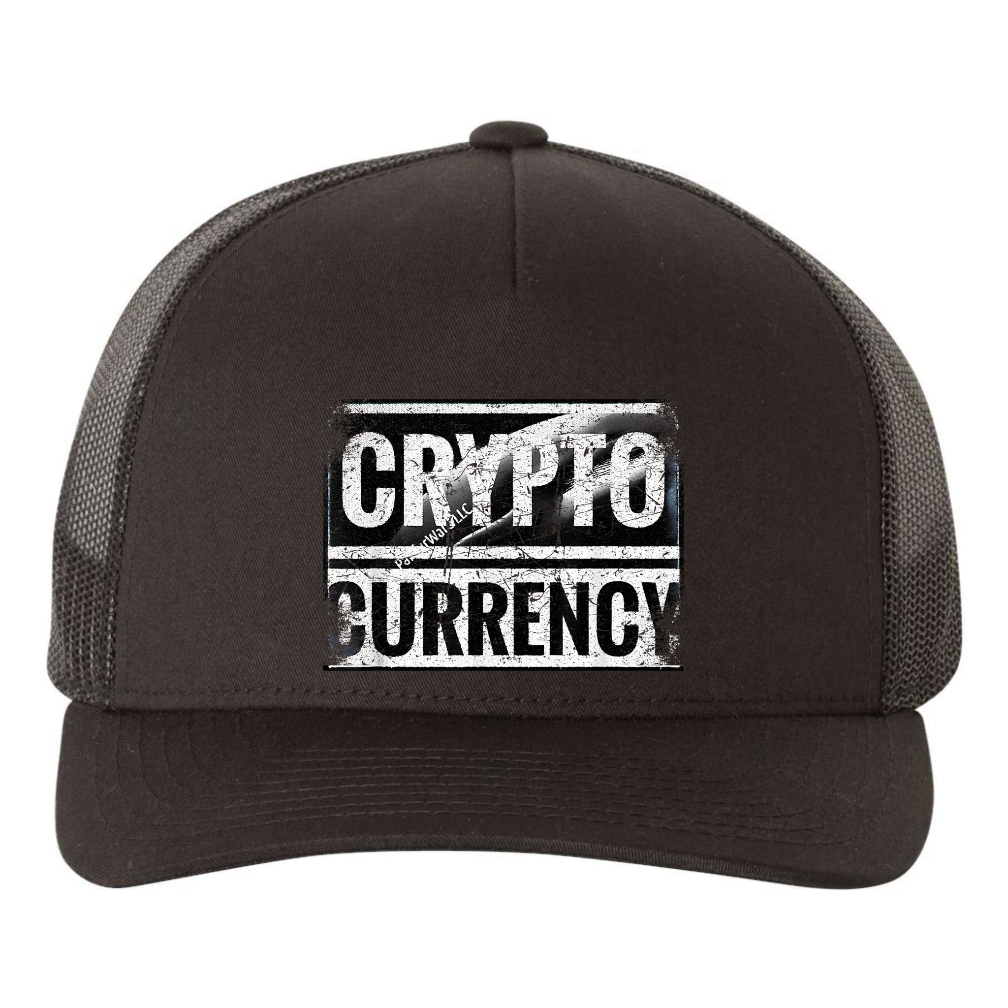 Vintage And Very Distressed Cryptocurrency Yupoong Adult 5-Panel Trucker Hat