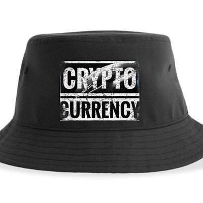 Vintage And Very Distressed Cryptocurrency Sustainable Bucket Hat