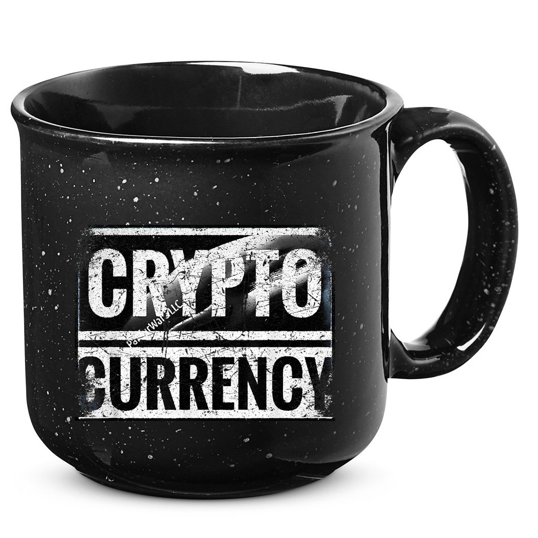 Vintage And Very Distressed Cryptocurrency 15oz Campfire Ceramic Mug