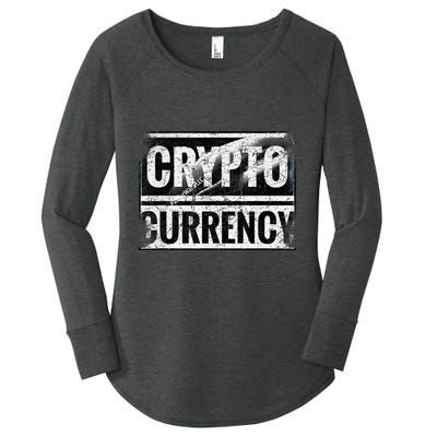 Vintage And Very Distressed Cryptocurrency Women's Perfect Tri Tunic Long Sleeve Shirt