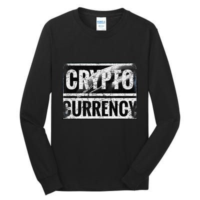 Vintage And Very Distressed Cryptocurrency Tall Long Sleeve T-Shirt