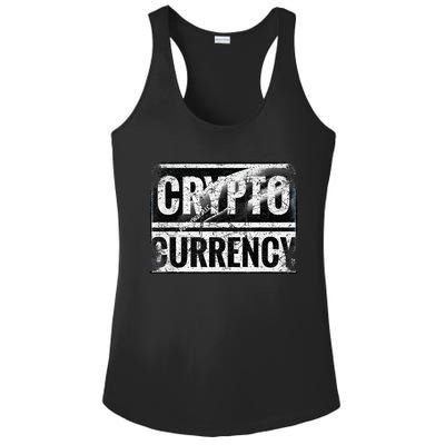 Vintage And Very Distressed Cryptocurrency Ladies PosiCharge Competitor Racerback Tank